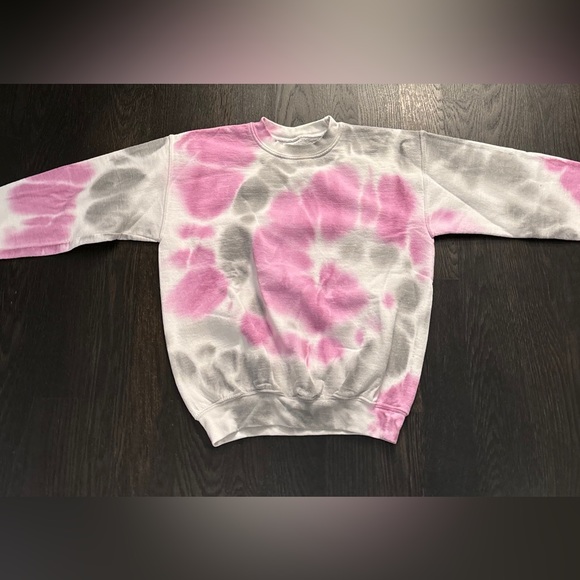Colour Riot Size XS, Grey and Pink Tie Dye Sweatshirt - Picture 1 of 2